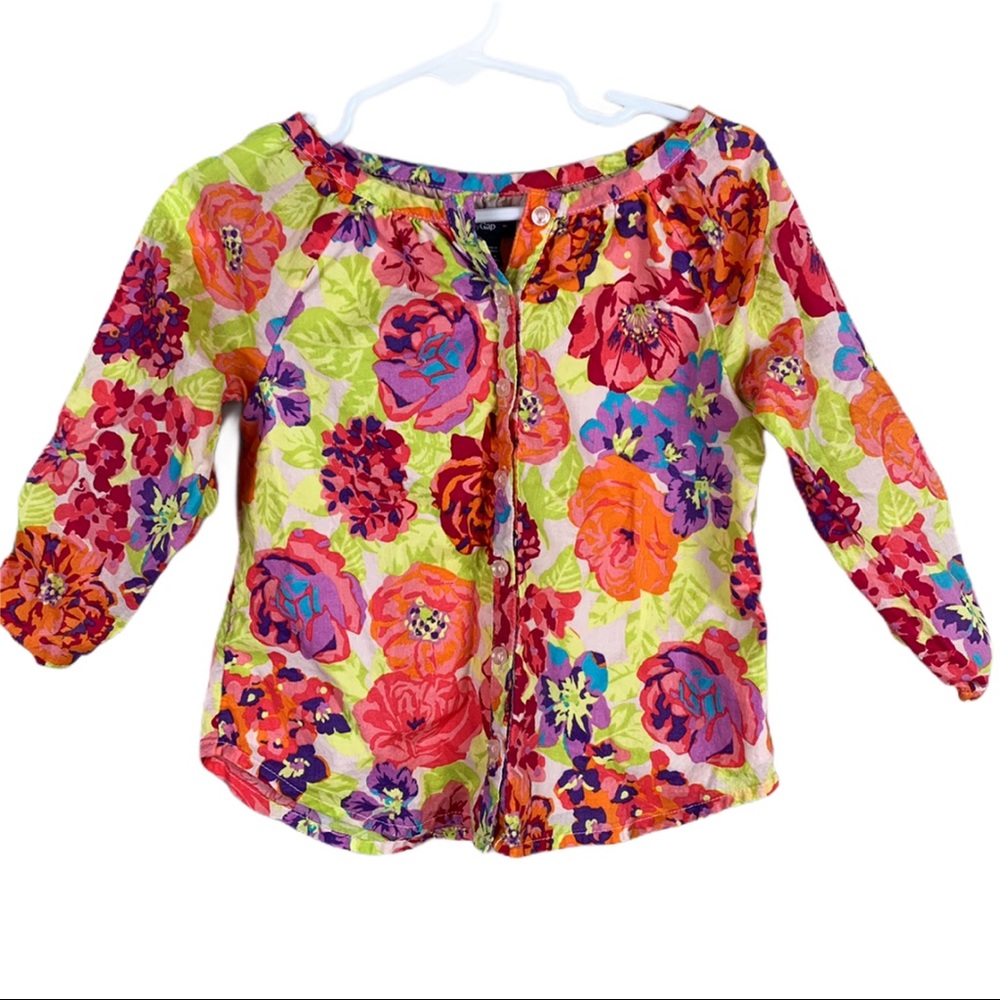 🎀 3/$30 GAP BABY Floral Printed 3/4 Sleeves